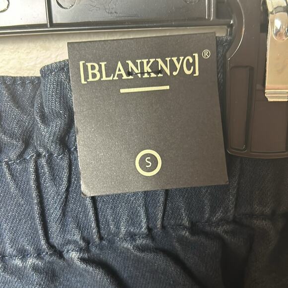 NWT Blank NYC dark rinse paperbag waist utility denim jean shorts - Picture 10 of 10